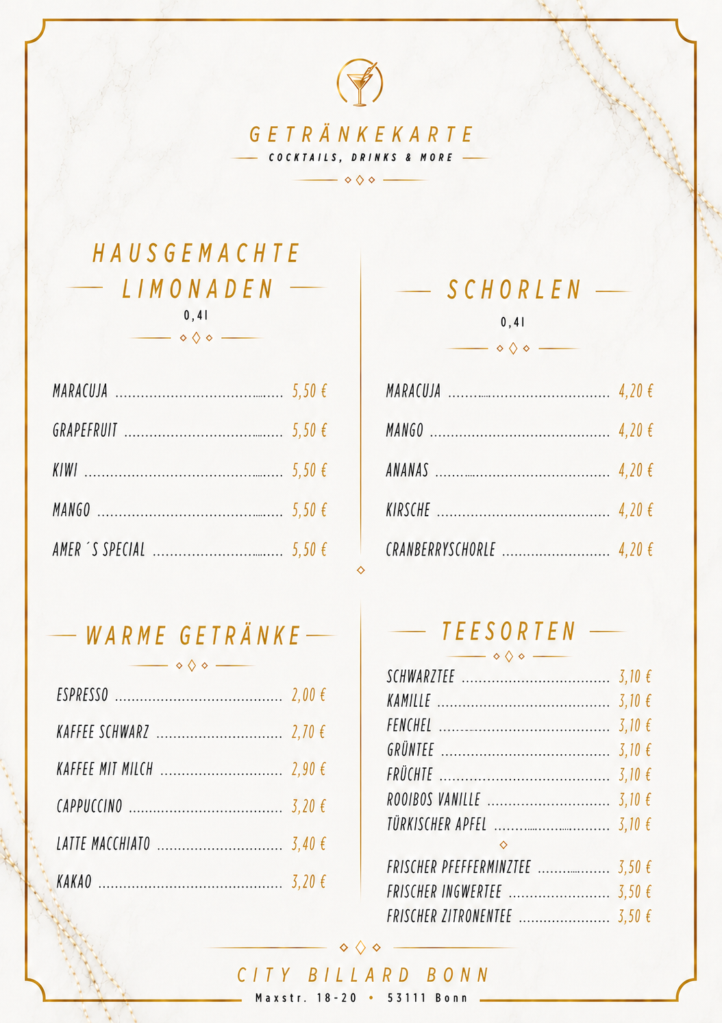Getränkekarte Seite 3